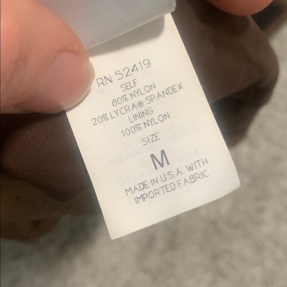 W Swimwear Brown Cut Out One Piece Swimsuit Size Medium - Picture 6 of 6